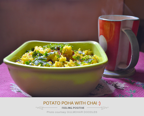 Potato Poha with Chai